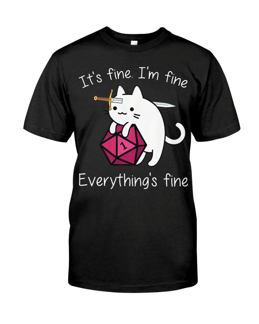 It's fine I'm fine Classic Cat Lover T-Shirt