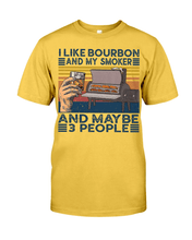 Load image into Gallery viewer, BOURBON AND MY SMOKER AND MAYBE 3 PEOPLE T-Shirt
