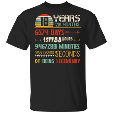 Load image into Gallery viewer, 18th Birthday 216 Months Gift Vintage Retro 18 Years Being Legendary
