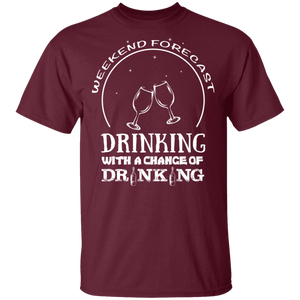 Weekend Forecast Drinking T-Shirt