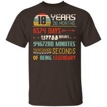 Load image into Gallery viewer, 18th Birthday 216 Months Gift Vintage Retro 18 Years Being Legendary
