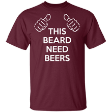 Load image into Gallery viewer, This Beard Needs Beer T-Shirt
