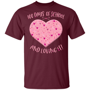100th Day Of School And Loving It Teacher Heart Valentine Day