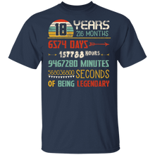 Load image into Gallery viewer, 18th Birthday 216 Months Gift Vintage Retro 18 Years Being Legendary
